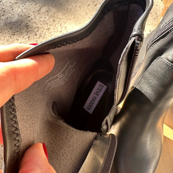 Steve Madden Hoopla Platform Block Heel Booties in Black - Picture 5 of 7